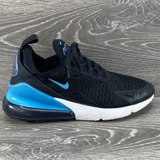 Usado, Tênis esportivo de corrida Nike Air Max 270 preto azul infantil tamanho 5 Y comprar usado  Enviando para Brazil