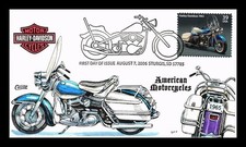 SELOS DR JIM CAPA EUA MOTOCICLETAS HARLEY DAVIDSON FDC COLLINS PINTADOS À MÃO comprar usado  Enviando para Brazil