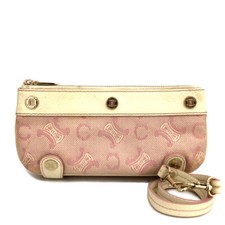 Bolsa de couro CELINE Macadam lona com alça de ombro rosa/6BF0188, usado comprar usado  Enviando para Brazil