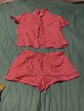 Pink check pyjamas for sale  MIDDLESBROUGH