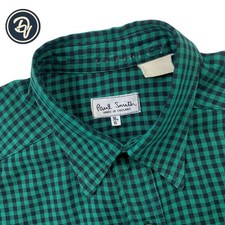 Usado, Mini xadrez verde vintage M Paul Smith algodão leve flanela feita na Inglaterra comprar usado  Enviando para Brazil