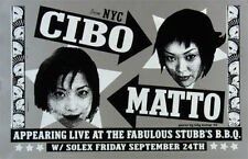 Pôster Cibo Matto Solex Stubb's BBQ Austin Texas 1999 AoMR 303.3 Yuka Honda, usado comprar usado  Enviando para Brazil