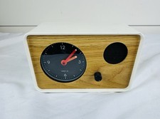 Relógio despertador moderno analógico OneClock Gentle Wake, branco e carvalho testado/funcionando, usado comprar usado  Enviando para Brazil