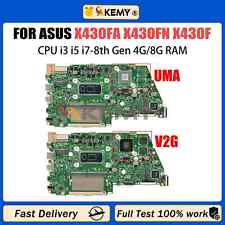 Placa-mãe i3 i5 i7 4G/8G RAM X430F K430F R430F S4300F para ASUS X430FN S430F comprar usado  Enviando para Brazil