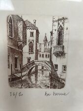 Venice etching little for sale  STANMORE