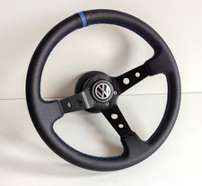 Volante compatível com VW Golf Jetta Corrado Mk2 Mk3 azul couro profundo 88-96' comprar usado  Enviando para Brazil
