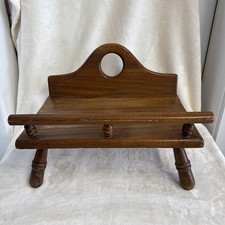 Banqueta de madeira vintage primitiva banquinho de madeira para pés banco de plantas feita à mão comprar usado  Enviando para Brazil