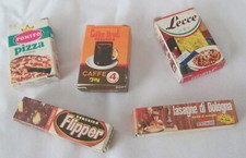 Conjunto de 5 caixas de embalagem vintage miniatura de brinquedos/brincadeiras comida italiana pizza pomito comprar usado  Enviando para Brazil