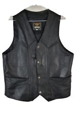 Jaqueta colete motociclista masculina couro real tamanho 40' punk Harley Cruiser, usado comprar usado  Enviando para Brazil