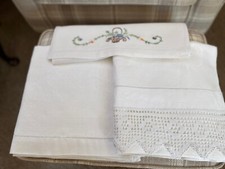 Vintage linen huckaback for sale  SWAFFHAM