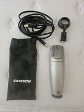 Microfone condensador Samson C01U prata portátil portátil/suporte USB estúdio comprar usado  Enviando para Brazil