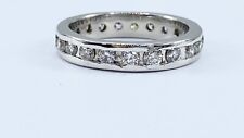 Anel de banda de canal 1,50 ct 21 x DIAMOND eternity 4 mm ouro branco 14k 8 (vídeo) comprar usado  Enviando para Brazil