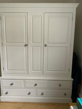 White wooden wardrobe for sale  LONDON
