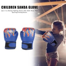 2 peças luvas de boxe infantis de couro ecológico luvas de kickboxing para meninos meninas jovens (azul) comprar usado  Enviando para Brazil