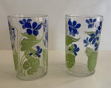 w violets 3 painted glasses for sale  Toledo