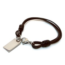 Bracelet cuir marron d'occasion  Épinay-sur-Orge