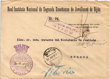 SCW 1938 capa censurada Gijon para Burgos (reeditada para Vitória) FRANQUIA (1665), usado comprar usado  Enviando para Brazil