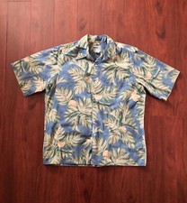 Camisa Vintage Reyn Spooner Azul Palma de Coco Grande comprar usado  Enviando para Brazil