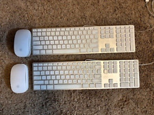 2x Apple USB Teclado Estándar con Cable Teclado Numérico Blanco e Inalámbrico Magic Mouse segunda mano  Embacar hacia Mexico
