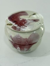 Jarro e tampa de cerâmica envidraçada feitos à mão Studio Art, 4"" comprar usado  Enviando para Brazil