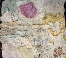 Roupas vintage 1950 bebê menina blusas suéteres capota e babadores carters de algodão  comprar usado  Enviando para Brazil