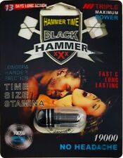 (Caixa com 24 pacotes) Black Hammer 19000 Maximum Power Male Enhancement Black Pills comprar usado  Enviando para Brazil