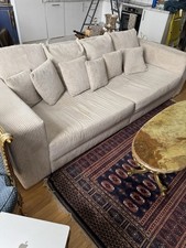 Seater velvet beige for sale  LONDON