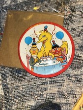 Prato de feliz aniversário vintage Sesame Street década de 1990 lembrança festa infantil sucata comprar usado  Enviando para Brazil