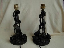 Usado, PAR DE PÉS DE LÂMPADA DE FERRO FORJADO FRANCÊS ANTIGO, ART NOUVEAU. comprar usado Usado, PAR DE PÉS DE LÂMPADA DE FERRO FORJADO FRANCÊS ANTIGO, ART NOUVEAU. comprar usado  Enviando para Brazil