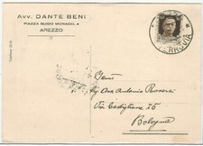 AREZZO (110) - AREZZO Commerciale: Avvocato Dante BENI - F/Vg 1941 comprar usado AREZZO (110) - AREZZO Commerciale: Avvocato Dante BENI - F/Vg 1941 comprar usado  Enviando para Brazil