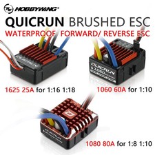 Usado, HobbyWing QuicRun 60A/25A ESC escovado à prova d'água para carro de controle remoto 1/10 1/18 1/16 comprar usado  Enviando para Brazil