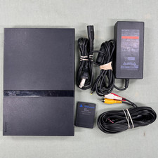 Console Sony Playstation 2 PS2 Slim SCPH-70012 preto com fios cartão de memória NTSC comprar usado  Enviando para Brazil