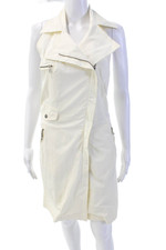 Vestido Jean Paul Gaultier Feminino Algodão Gola Sem Mangas Zíper Creme Tamanho M comprar usado  Enviando para Brazil