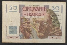 Billet francs verrier d'occasion  Ogeu-les-Bains