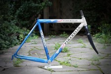 Pinarello Paris Frame Carbon Aris Fork / 48 x 52 cm / White Blue  gavia montello comprar usado  Enviando para Brazil