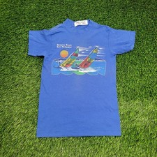 Camisa de windsurf vintage anos 80 adolescentes pequena 14x24 azul Hampton comprar usado  Enviando para Brazil