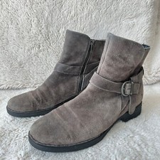 Botas al Tobillo Born Gamuza Detalle Hebilla Informales Grises Botas segunda mano  Embacar hacia Mexico