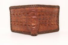 Carteira bifold masculina marrom pele de jacaré e avestruz crocodilo real comprar usado  Enviando para Brazil
