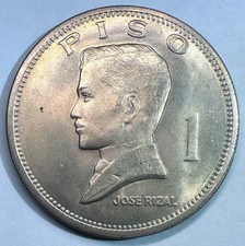 Usado, 1972 Filipinas 1 Piso, Jose Rizal UNC/BU comprar usado  Enviando para Brazil