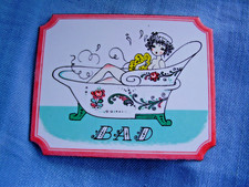 Emailleschild bad badezimmer gebraucht kaufen  Dallgow