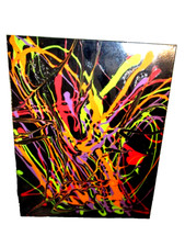 EXPRESIONISMO ABSTRACTO ORIGINAL ACRÍLICO MODERNISMO ARTE ALMIZCLE YAI 16X20 Colorido segunda mano  Embacar hacia Mexico