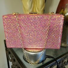 Bolsa de noite PINK OPAL strass embreagem bolsa de mão comprar usado  Enviando para Brazil
