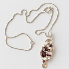 Usado, Colar de granada e pérola com fio corrente prata esterlina 925 Itália 13,63 g comprar usado Usado, Colar de granada e pérola com fio corrente prata esterlina 925 Itália 13,63 g comprar usado  Enviando para Brazil