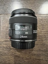Lente Canon EF 24mm f/2.8 IS USM com tampas frontal e traseira comprar usado  Enviando para Brazil