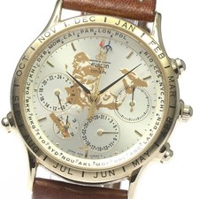 Citizen Avalon Relógio de Quartzo Masculino Hora Mundial SS/GP Mostrador Prata 38mm Usado comprar usado  Enviando para Brazil