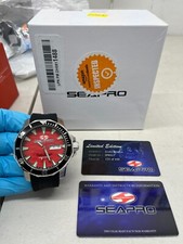 Seapro relógio masculino mergulhador dragão edição limitada 1000 metros mostrador vermelho comprar usado  Enviando para Brazil