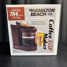 Cafeteira vintage Hamilton Beach mini gotejamento 4 xícaras marrom 784 caixa filtro EUA comprar usado  Enviando para Brazil