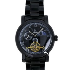 Relógio de pulso masculino automático colorido Ik preto revestido de PVD 6", usado comprar usado  Enviando para Brazil