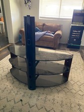 Black glass stand for sale  USA