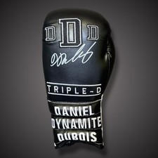 Luva de boxe assinada por Daniel Dubois DDD- com certificado de autenticidade £125, preta comprar usado  Enviando para Brazil